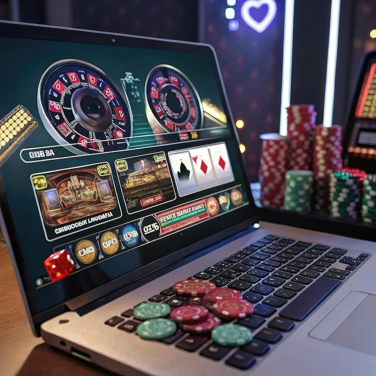 Meja Texas Poker live-dealer di studio fungame 777 dengan kartu komunal dan dealer profesional